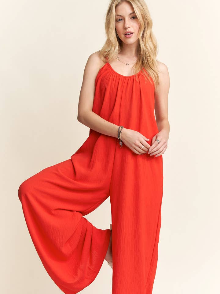 VIDDE BEN SOLID KRØLLET STOF BUKSEDRAGT-AJP16141 for engroshandel hos ADORA LA