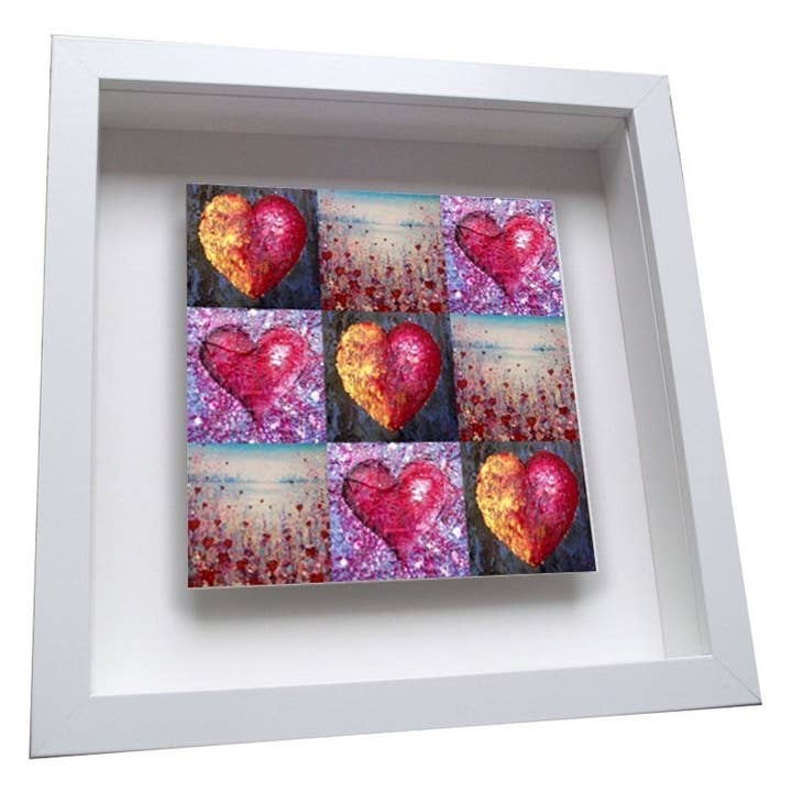 Lots of Love Framed Ceramic Tile for wholesale by Emily Ward Art