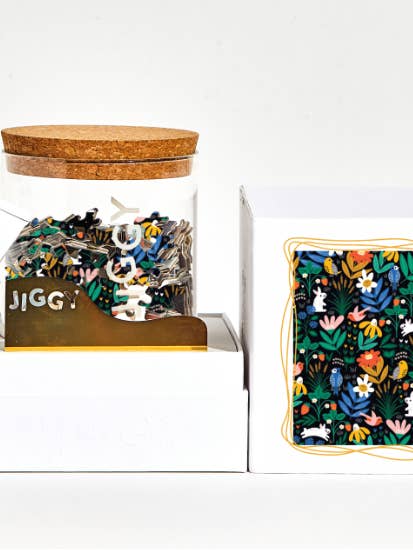 450pc Puzzle & Glue Kit: Birds & Blooms by Genna Blackburn for wholesale by JIGGY Puzzles