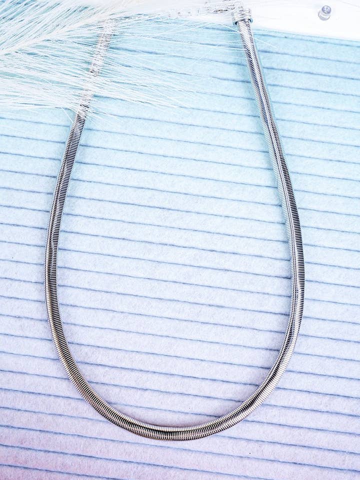 Crystal Avenue Crowd Pleaser Goldtone Omega Chain Necklace for wholesale by Wholesale Accessory Market