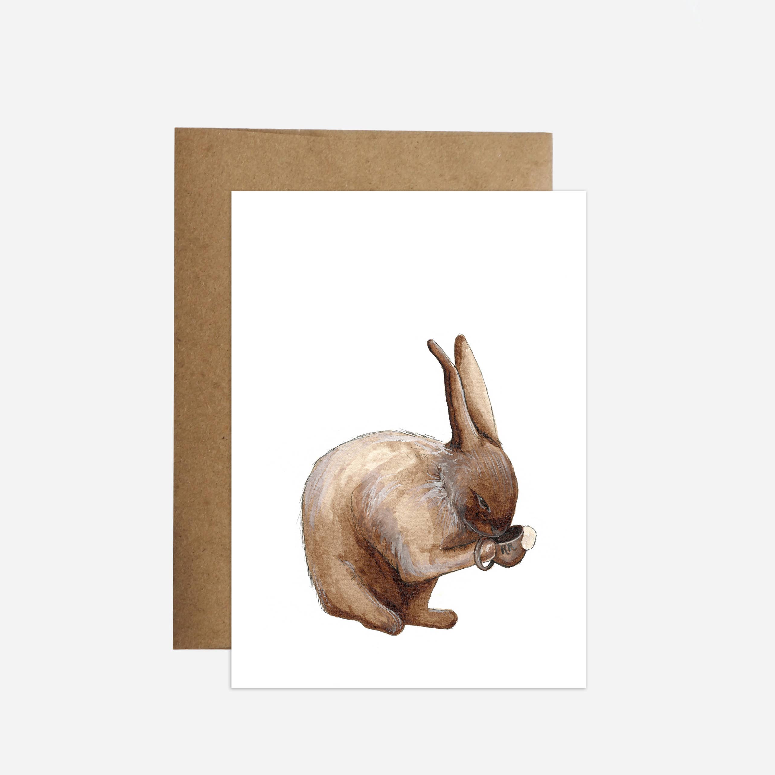 Polanshek of the Hills - Wholesale Everyday Greeting Card - Card - Rabbit - Critters and Cups1