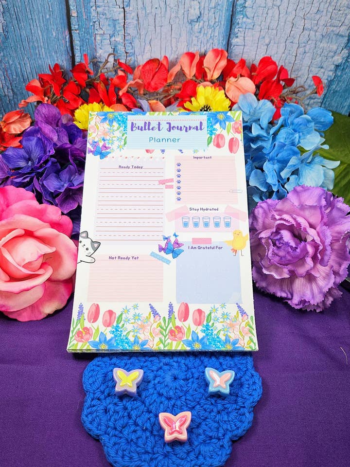 Taccuino Pianificatore Giornaliero Bloom & Plan 5,5" x 8,5" per la vendita all'ingrosso da parte di Autumnmist Boutique