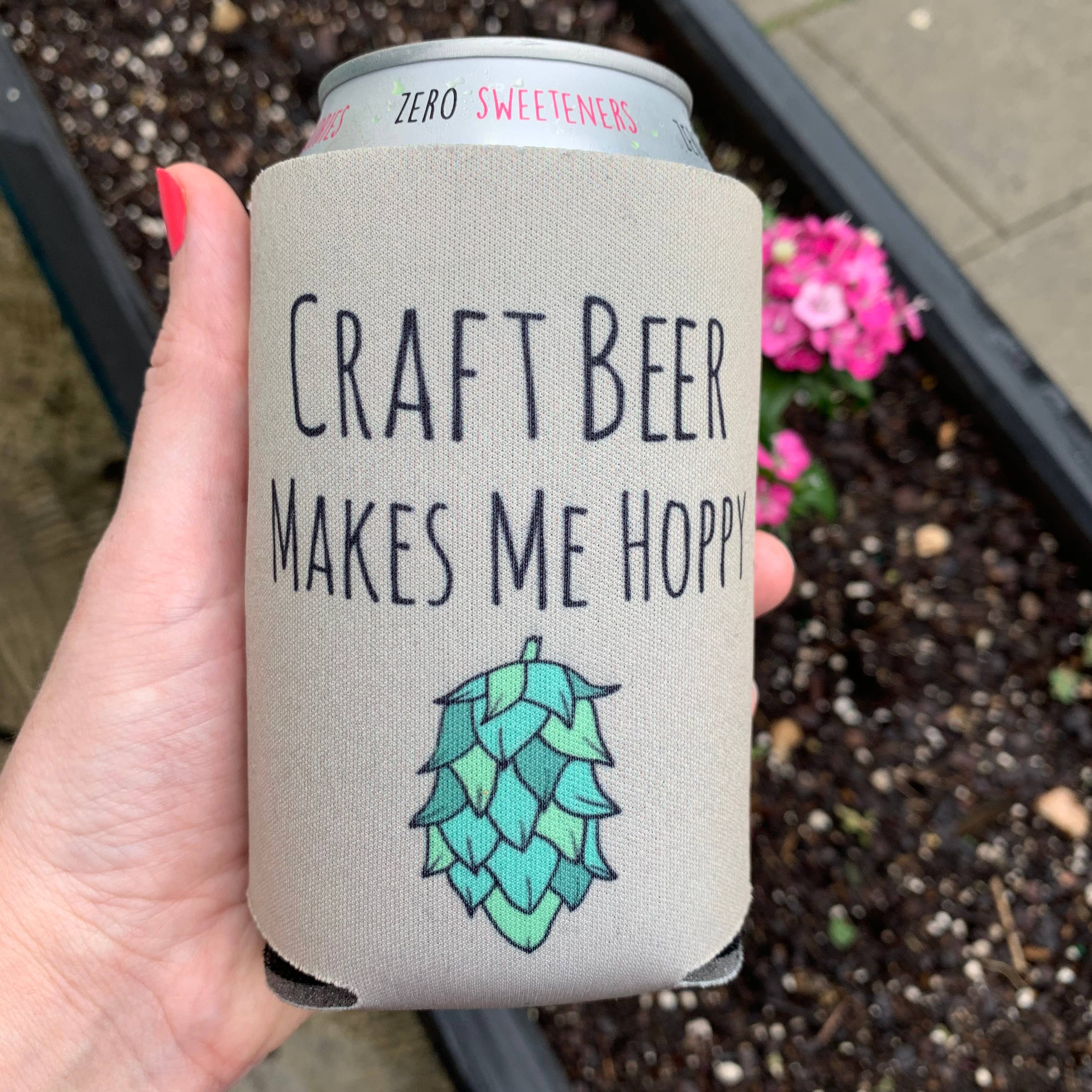 Moonlight Makers - Wholesale Drink Huggers & Koozies - Craft Beer Makes Me Hoppy - Funny Koozies - Father's Day2