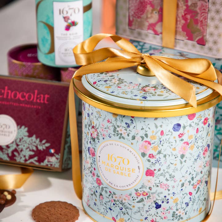 LA SABLESIENNE - Vente Biscuits - Biscuits sablés - Seau métal "Bouquet Sauvage " 250g