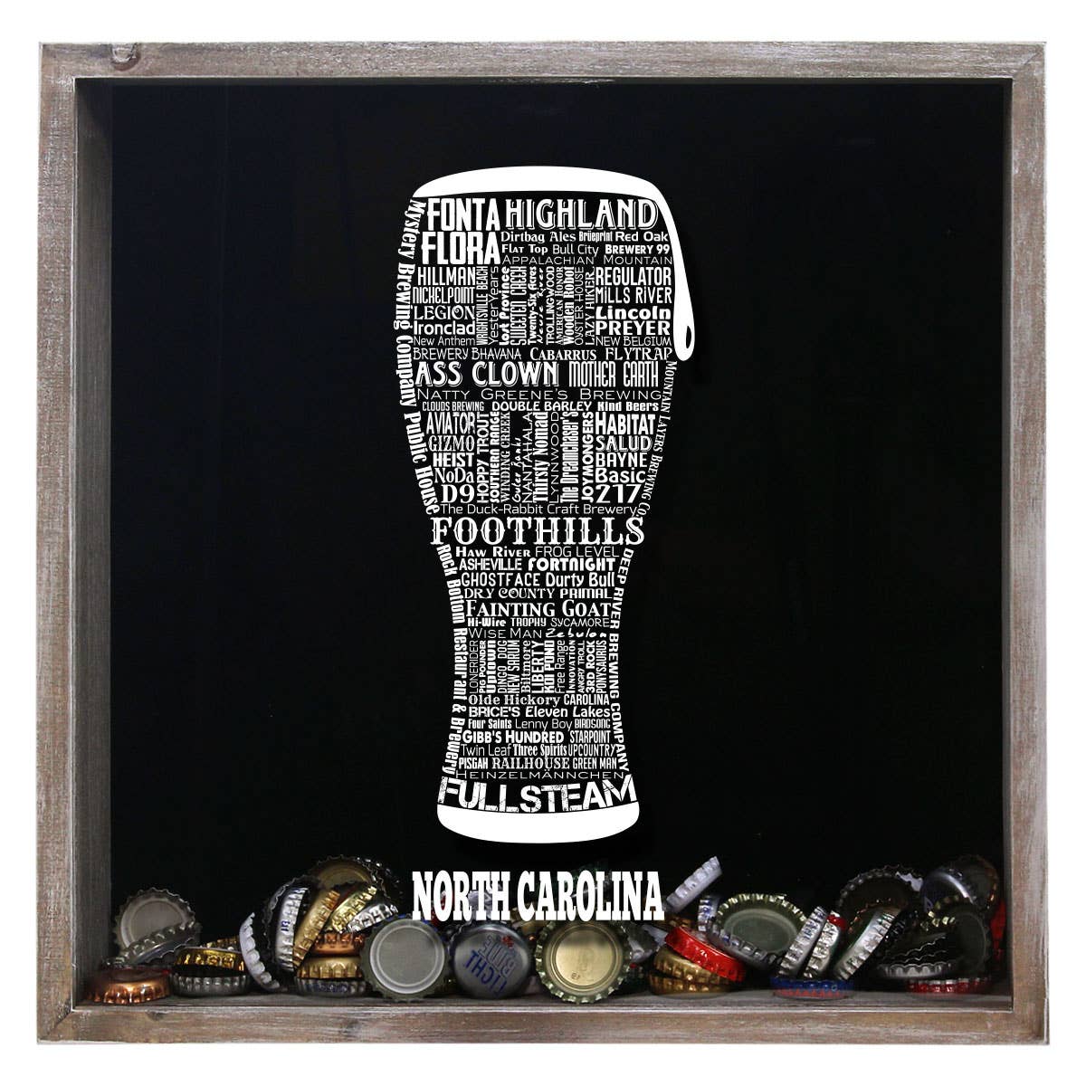 Torched Products – Großhandel 3D-Wandkunst – Cap Collector-Beer Typografie Shadow Box — Farmhouse Antique29