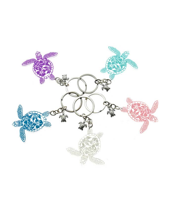 DK Hawaii - Wholesale Keychain - Unisex - Acrylic Honu Sea Turtle Key Chain0