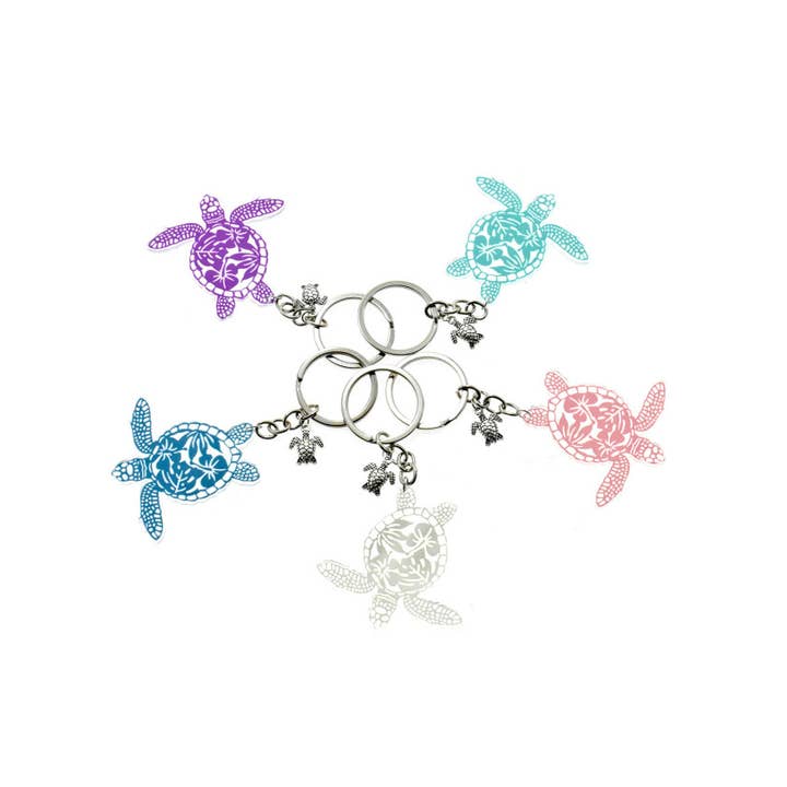 DK Hawaii - Wholesale Keychain - Unisex - Acrylic Honu Sea Turtle Key Chain