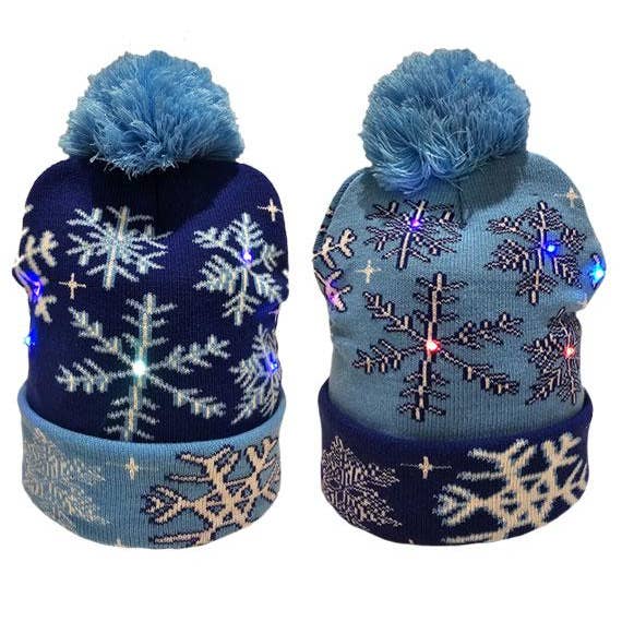 Access by Mediterranean Concepts – Gorro - Mulher por atacado – Chapéu LED Snowflake Light Up
