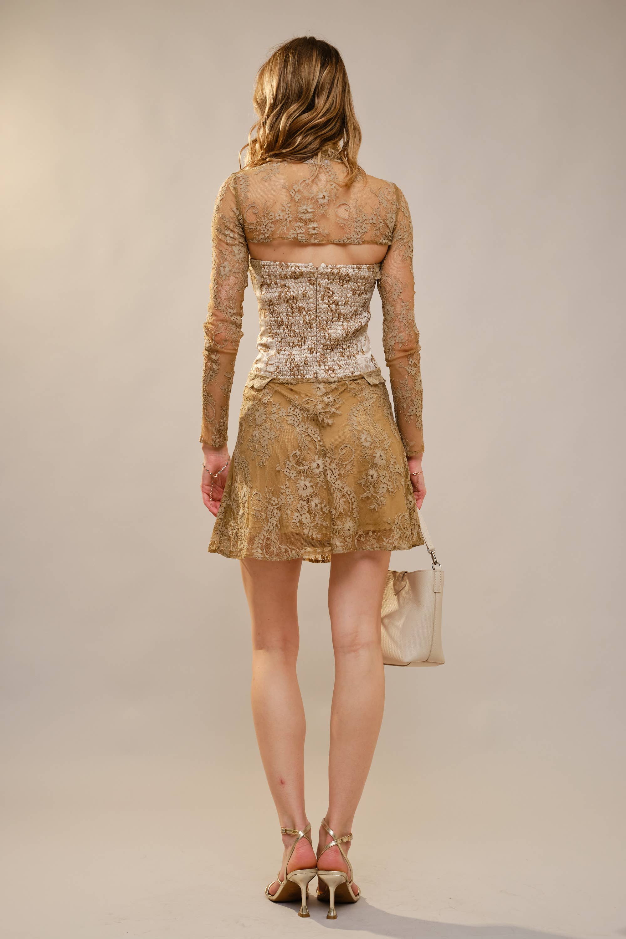 Blue B - Wholesale Top & Skirt Set - Women's - 23755SET Bow Front Corset Dress with Bolero Set9