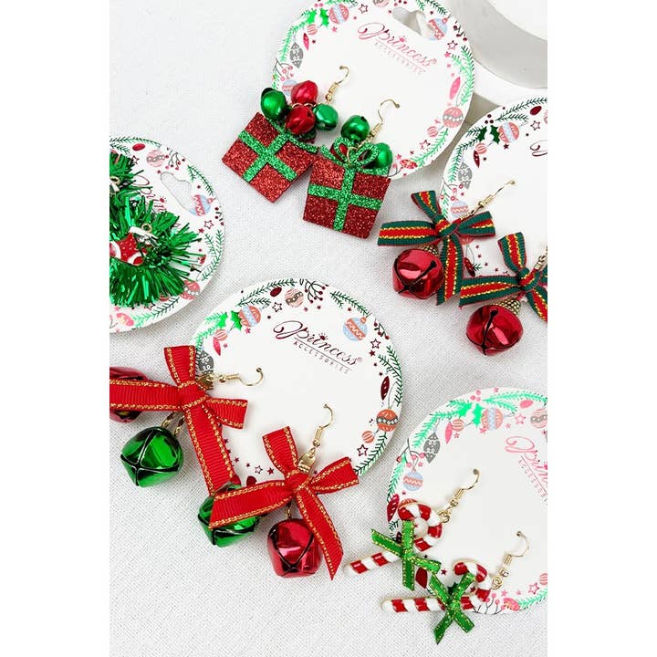 MIX COLOR Christmas Theme Earring Set for wholesale on Faire2