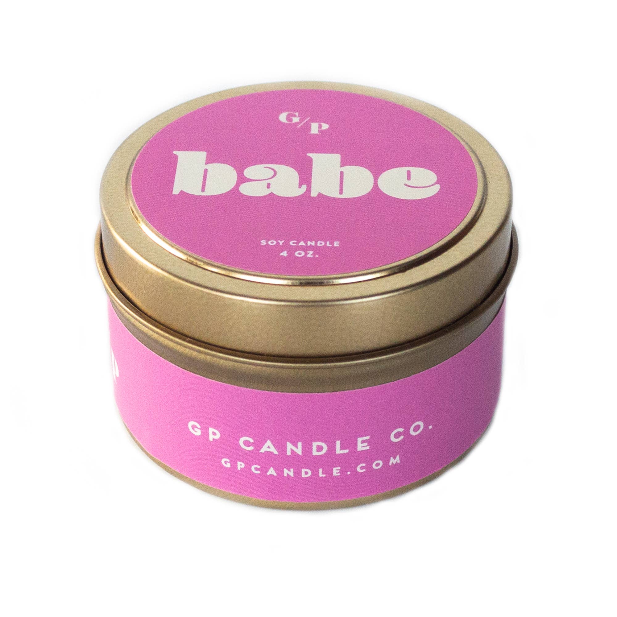 GP Candle Co. - Wholesale Travel Candles - Babe Just Because 4 oz. Candle Tin1