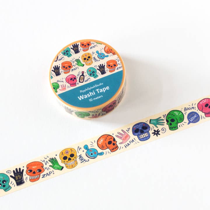 Ruban Washi Crânes Colorés pour la vente par RippleSplash Studio