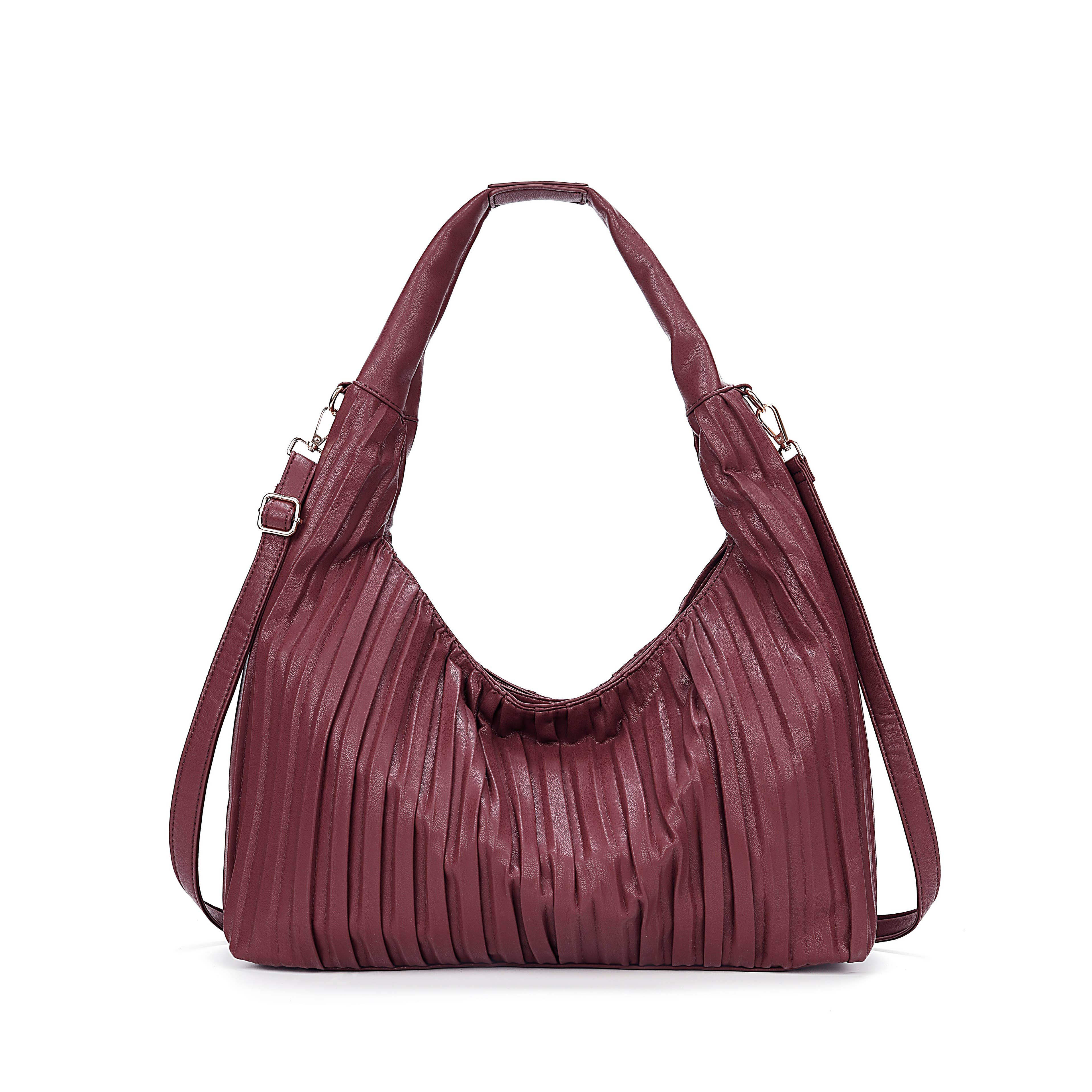 Superbia – wholesale Shoulder bag – women's – Super Soft Pleated Large Over the Shoulder Hobo Bag 6