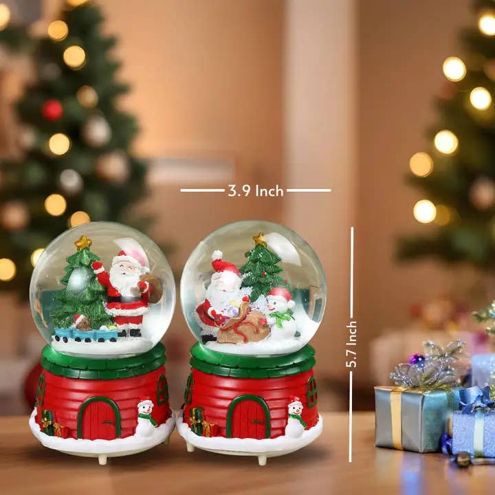 SINT - Wholesale Snow Globe - SINT Christmas Musical Glittering Water Snow Globe | Set of 26