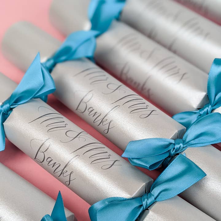 The Handmade Cracker Company - Wholesale Party Favor - Elegant Script Wedding Crackers Box of Six3