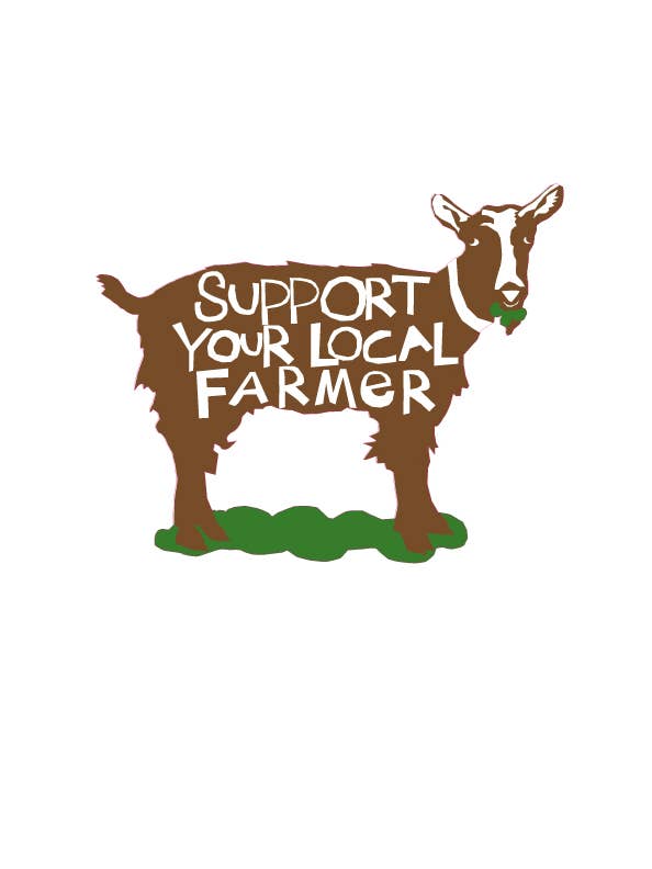 Sostieni il tuo adesivo locale per capra per la vendita all'ingrosso da parte di Glad Dog Cards