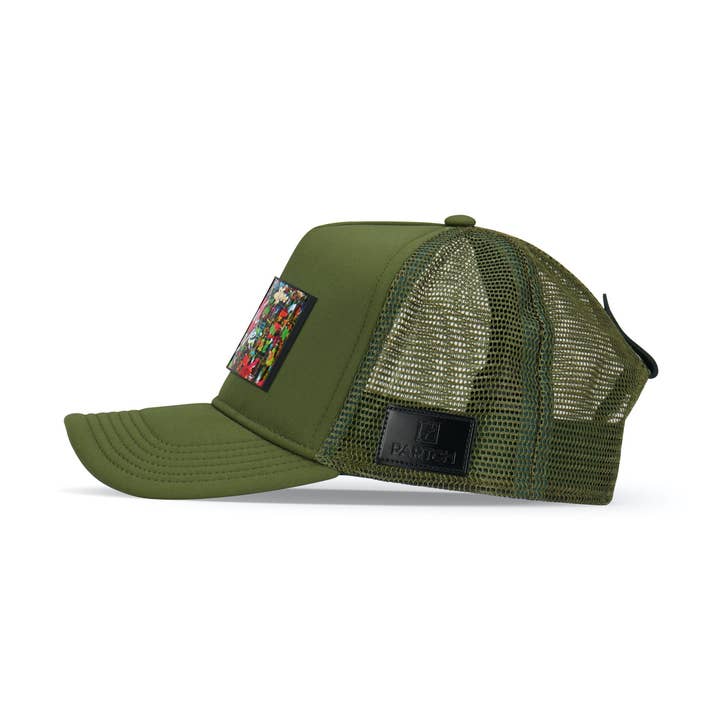 PARTCH Fashion Trucker Hat Kaki Removable DWYL G11 Art Partch Clip for wholesale by PARTCH