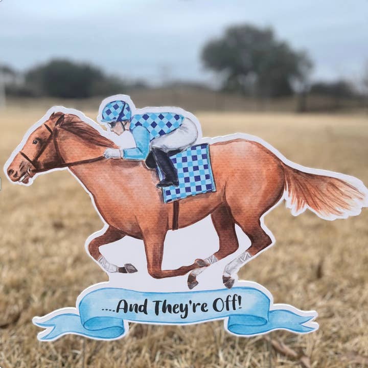 Front Porch Elegance - Wholesale Garden/Lawn Stake - And They're Off!- Pot/Garden Stake