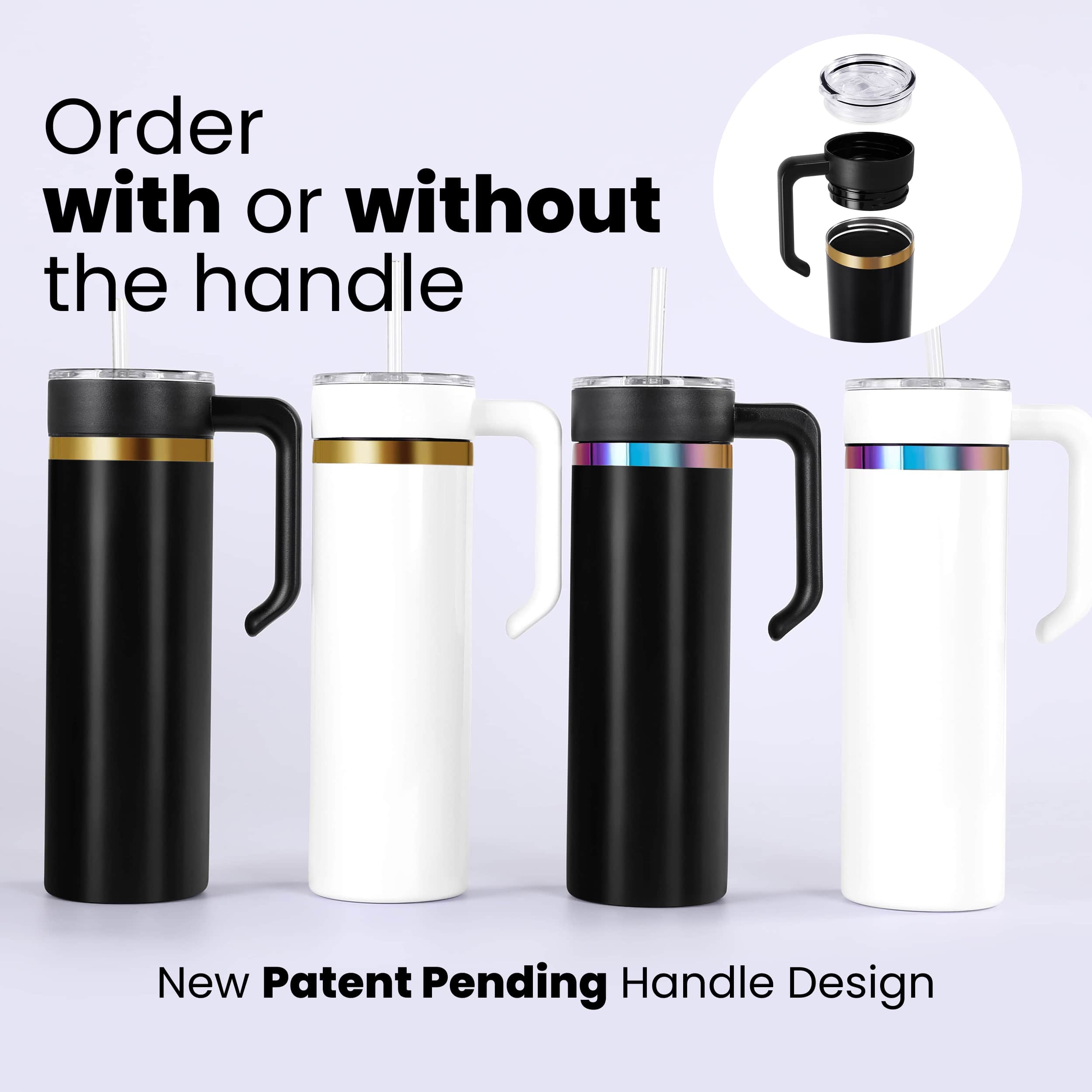 MakerFlo - Wholesale Insulated mug/tumbler - 20oz Skinny Gold3