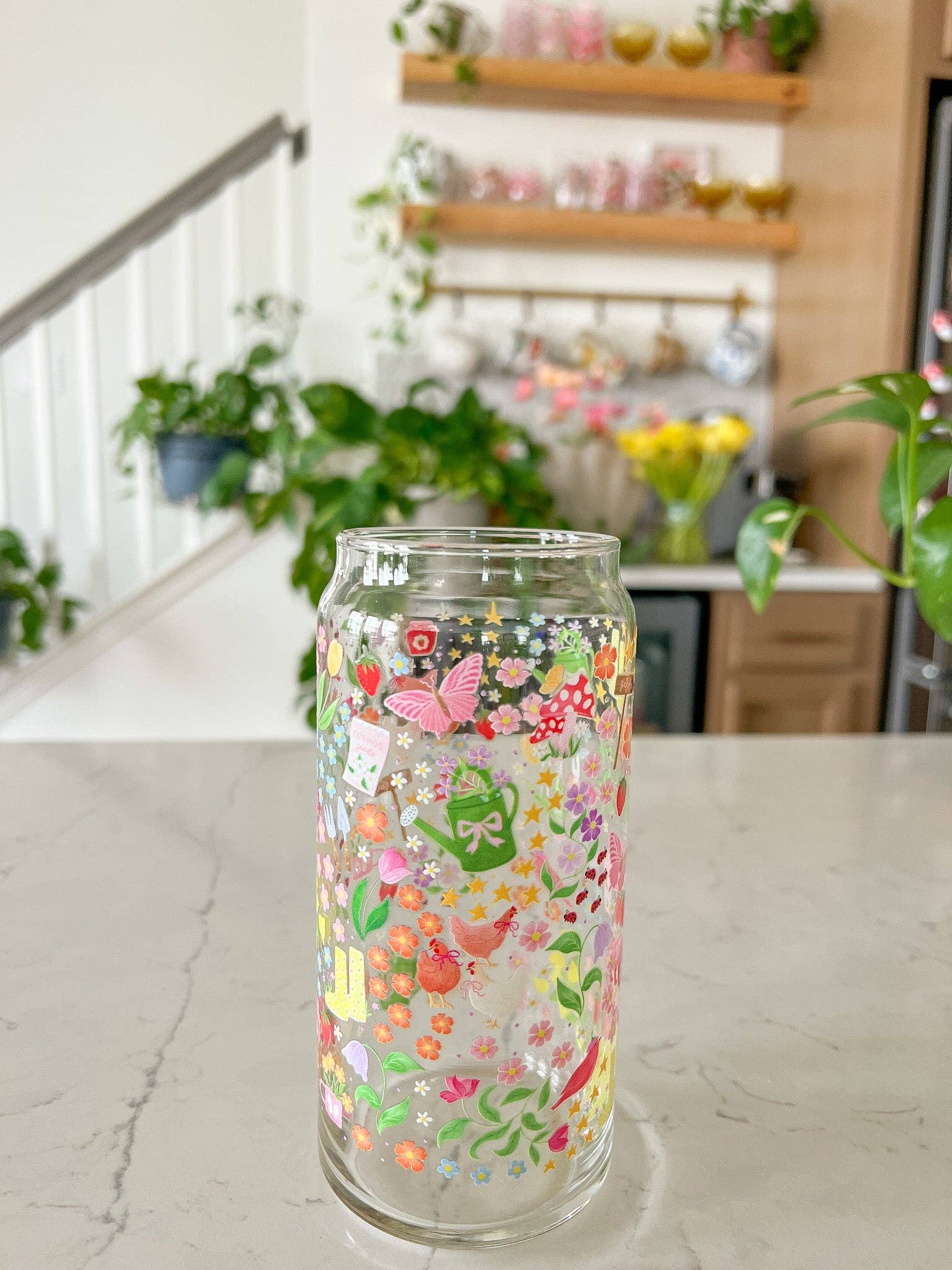 Hart and Flora Shop – wholesale Drinking glass/cup – 20oz In The Garden Glass7