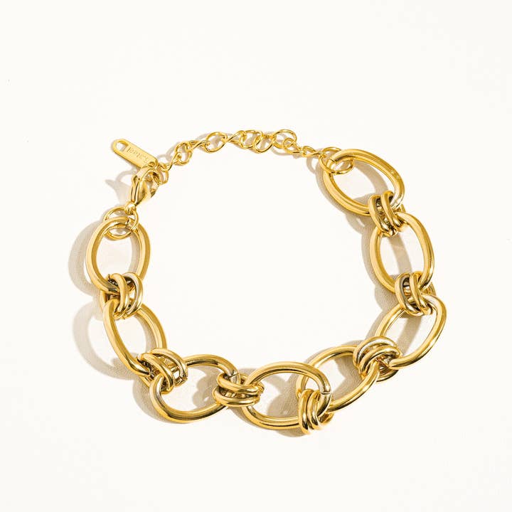 Tila 18K Gold Non-Tarnish Bold Chain Bracelet for wholesale on Faire3