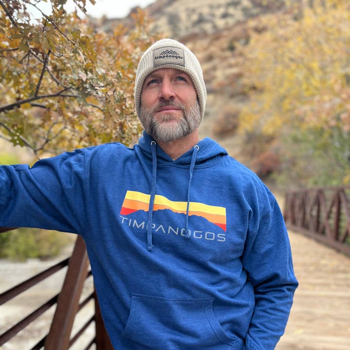 Retro Mountain Classic (warm) - Mountain Blend Hoodie for wholesale by Timpanogos Hiking Co.