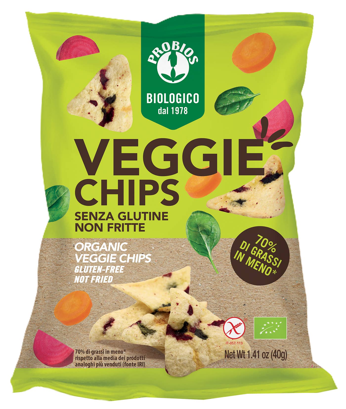Probios - Wholesale Chips - Gluten-free organic veggie chips0