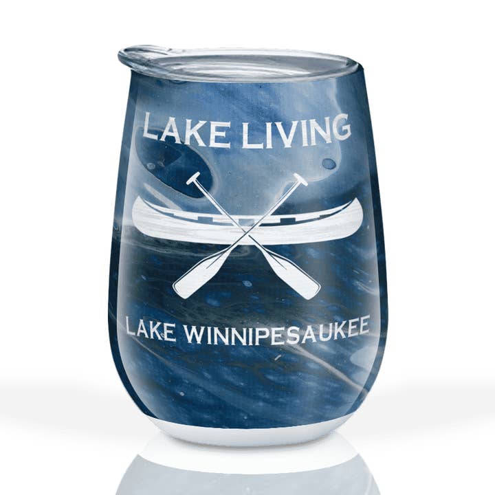Vin sans tige en acier inoxydable personnalisable de 10 oz : Lake Living Cano pour la vente par Matrix