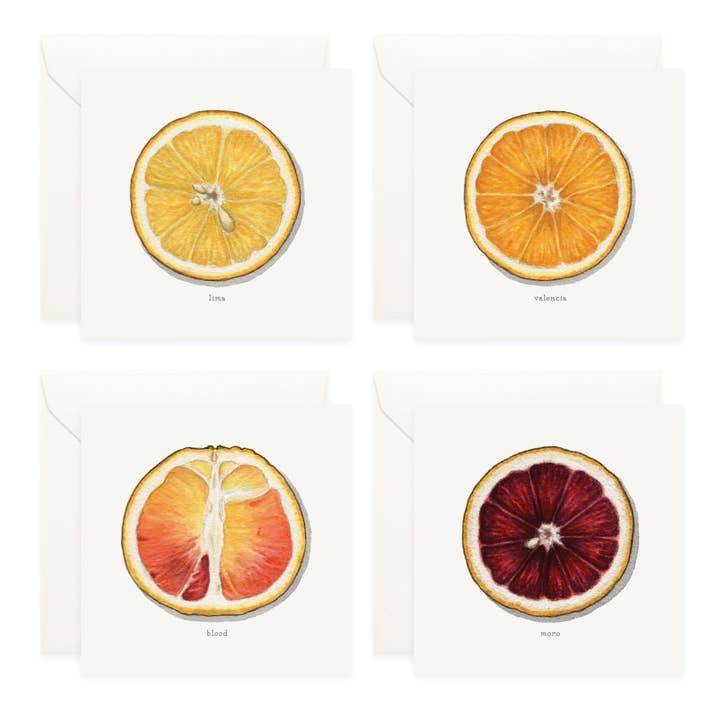 Yeesan Loh - Wholesale Stationery/Notecard Set - Box Set Cards / Fruit . Oranges3