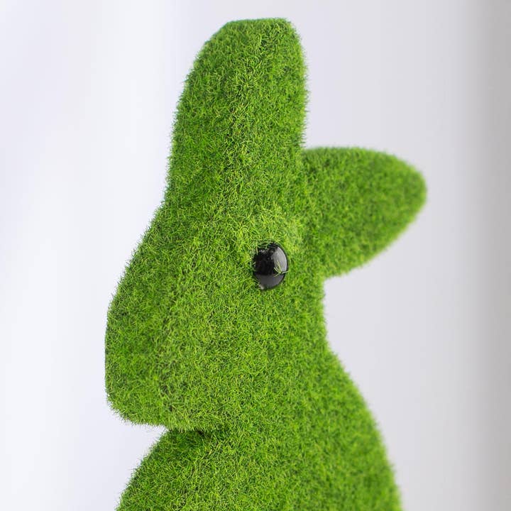 Factory Direct Craft - Wholesale Ornament - 12" Green Flocked Spring Easter Bunny Stem