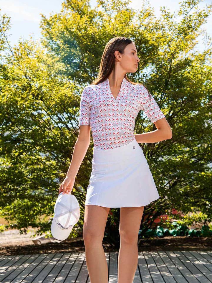 Geo Print Polo Shirt for wholesale by Spoon