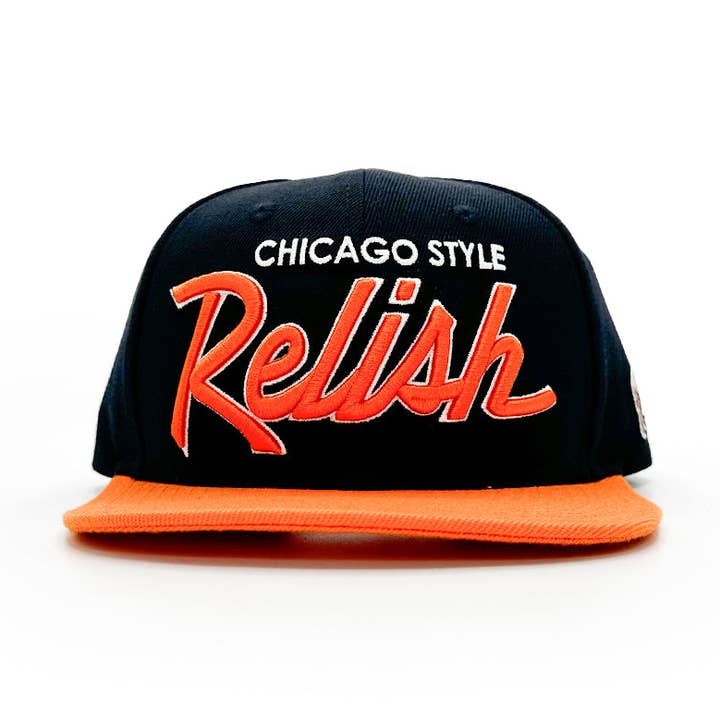 Relish Vintage Sportschrift - Orange und Marineblau für den Großhandel von Derrick Baker