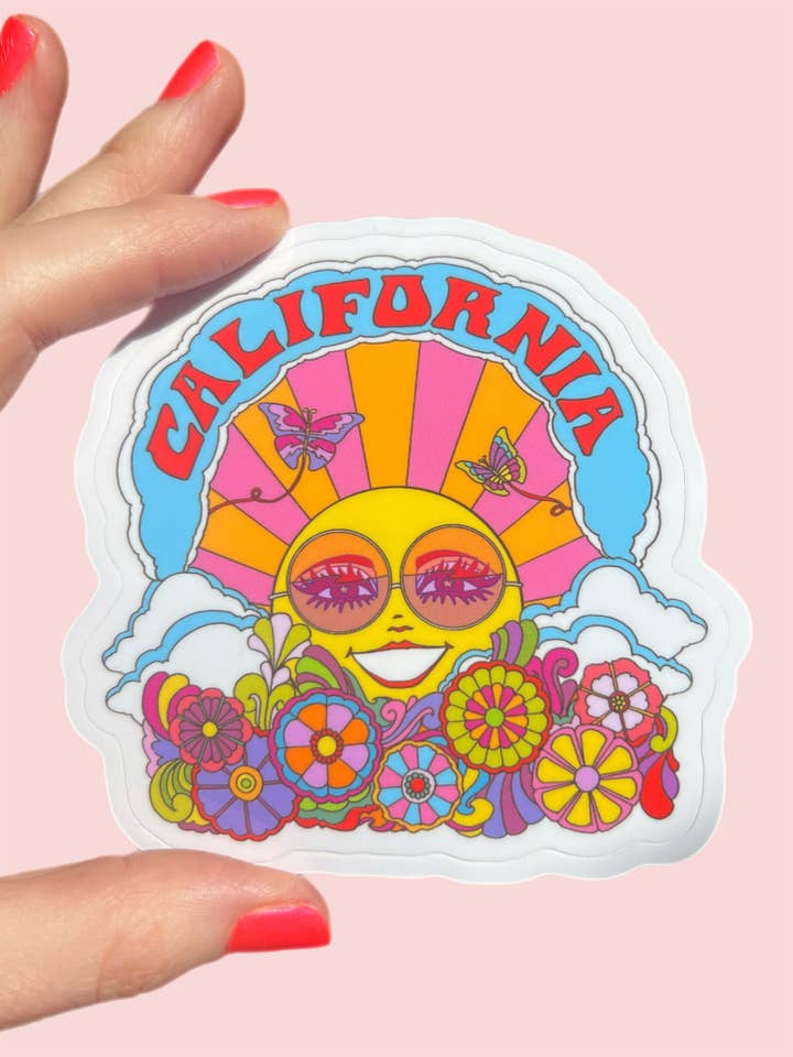 CALIFORNIA Sunshine STICKER 3 Inch for wholesale by Astral Weekend
