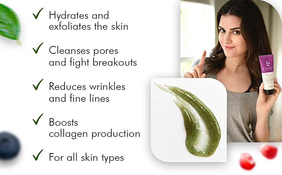 Beauty By Earth - Wholesale Facial Exfoliant/Scrub - Exfoliating Face Scrub & Wash 4oz (2 in 1)2