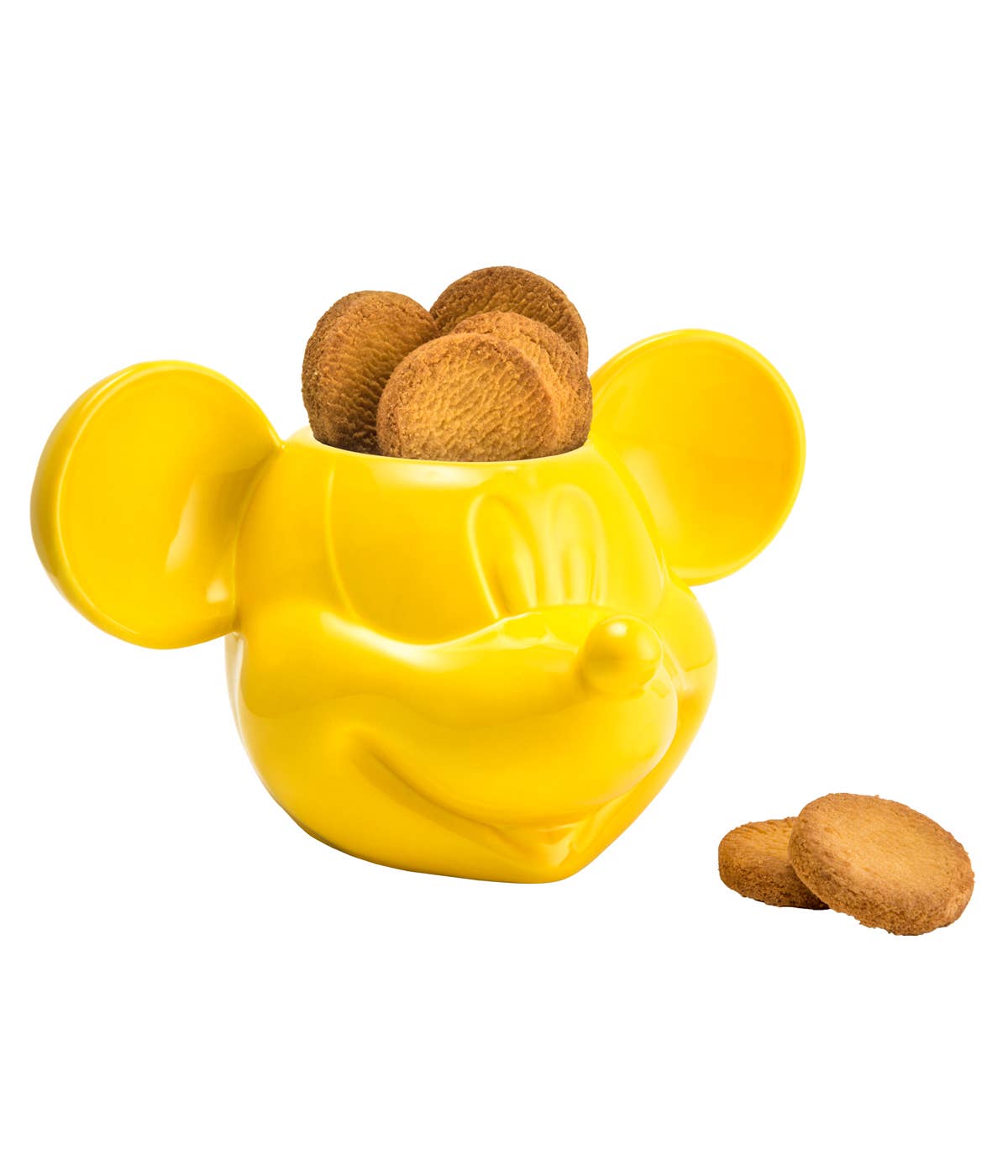 Joy Toy - Venta al por mayor Juguete tradicional - Niños - Tarro para galletas de cerámica amarilla 3D de Mickey Mouse1