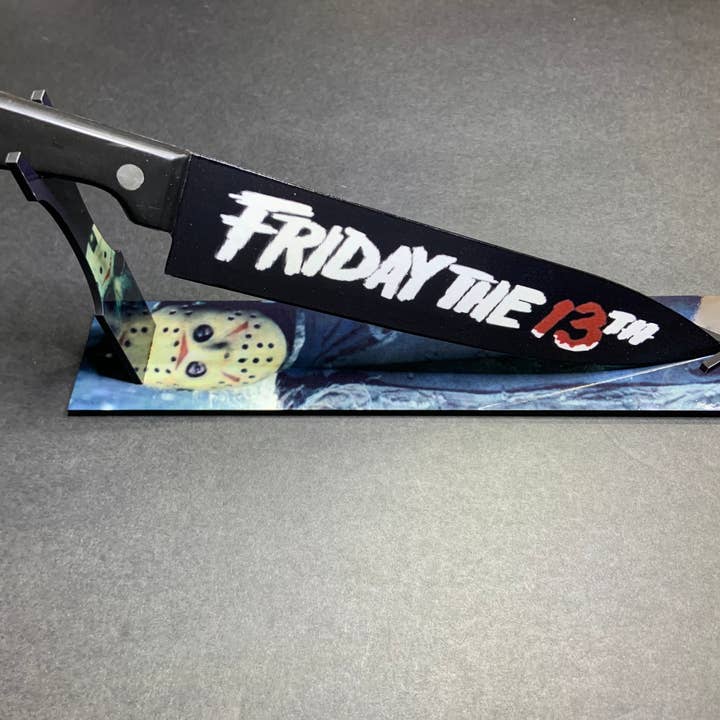 Dead Dave Designs - Wholesale Kitchen/Utility Knife - Friday The 13th Jason Voorhees Kitchen Knife With/Without Sublimated Stand6