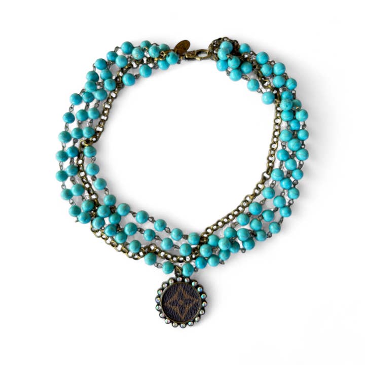 Turquoise Howlite Layered Necklace for wholesale by Junk And The Gypsy