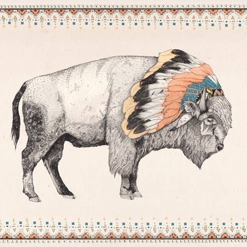 White Bison // Signed Print for wholesale by Sandra Dieckmann