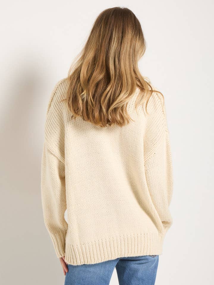 Birch Amour Heart Crew Neck Sweater for wholesale on Faire2