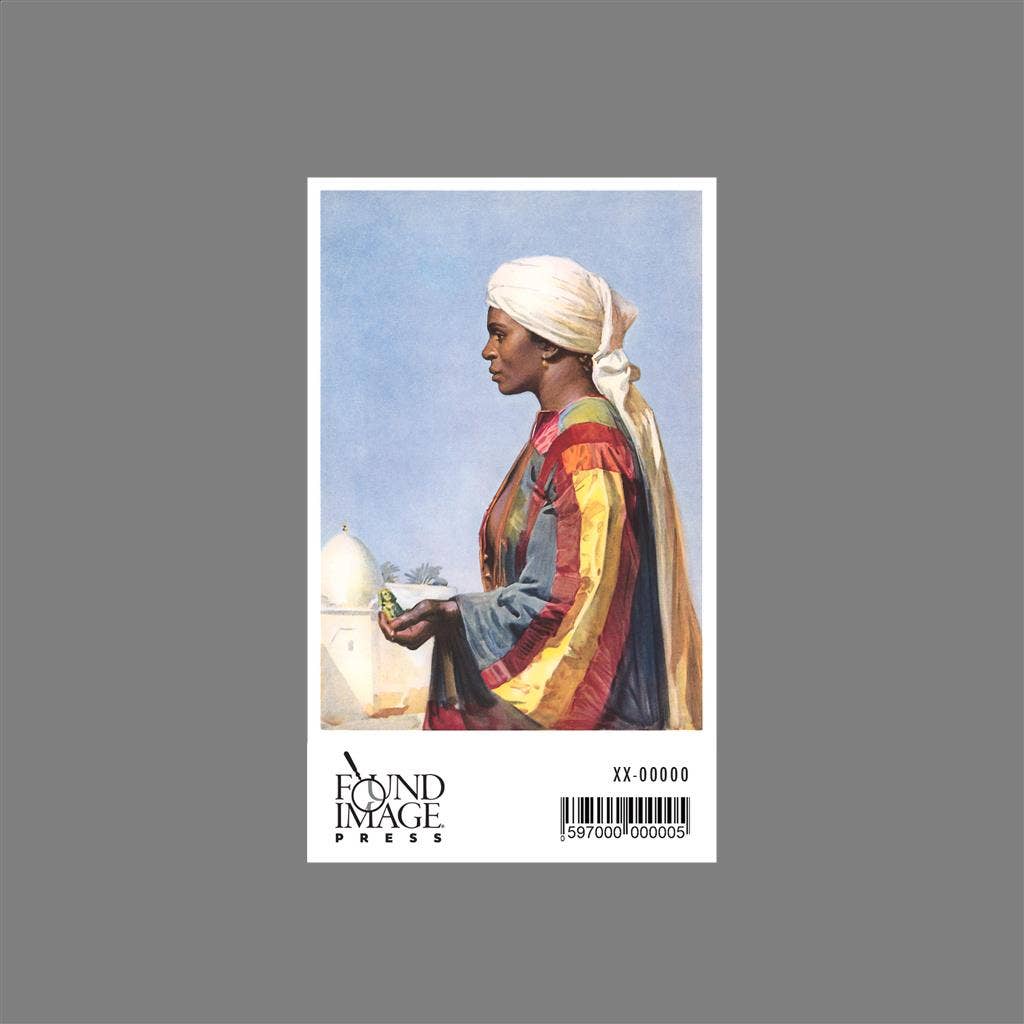 Found Image Press - Wholesale Sticker - Sticker EG-214 Woman with Statuette1