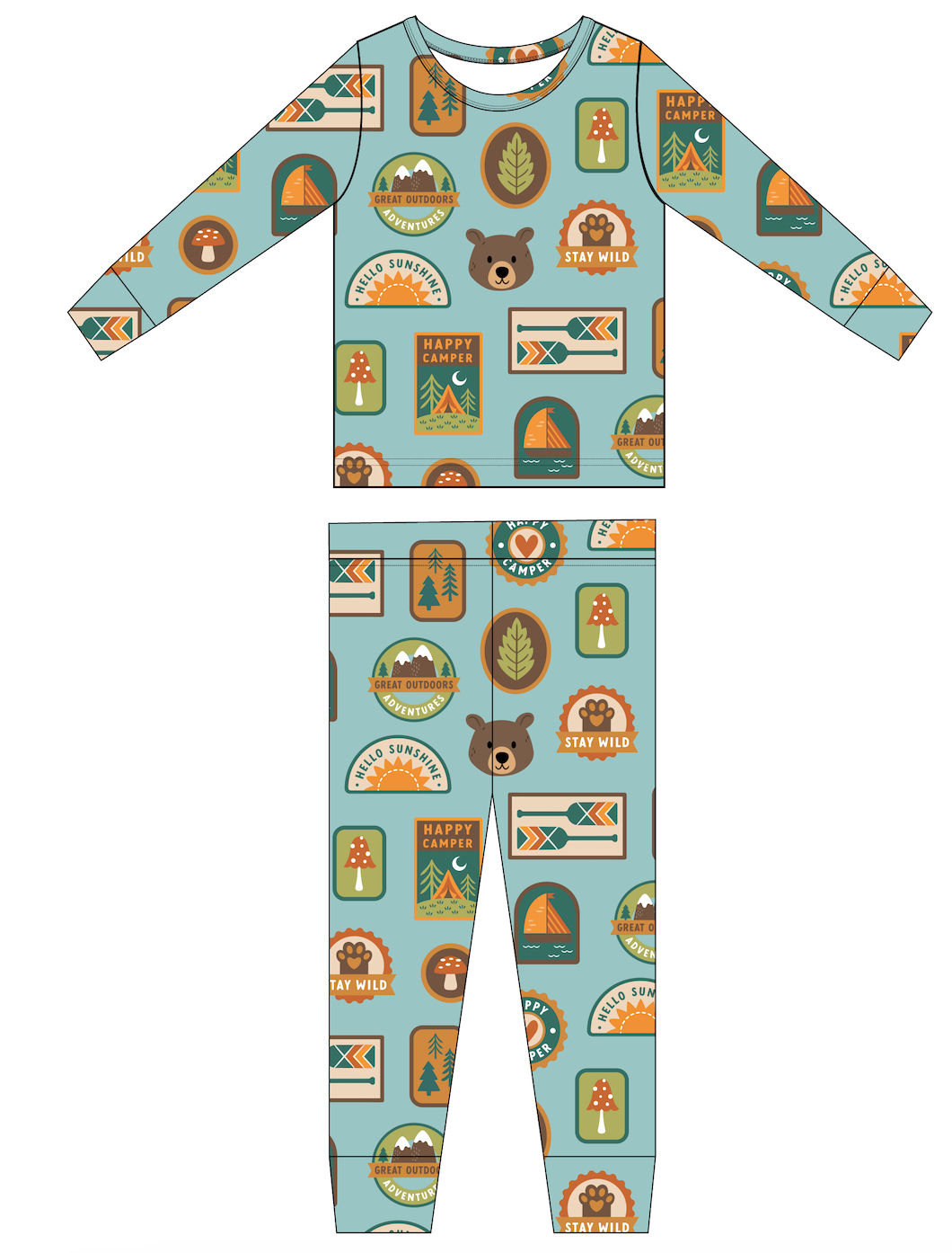 Bird & Bean® - Venta al por mayor Conjunto de pijama - Niños - Pijama de bambú para niños: exploremos8