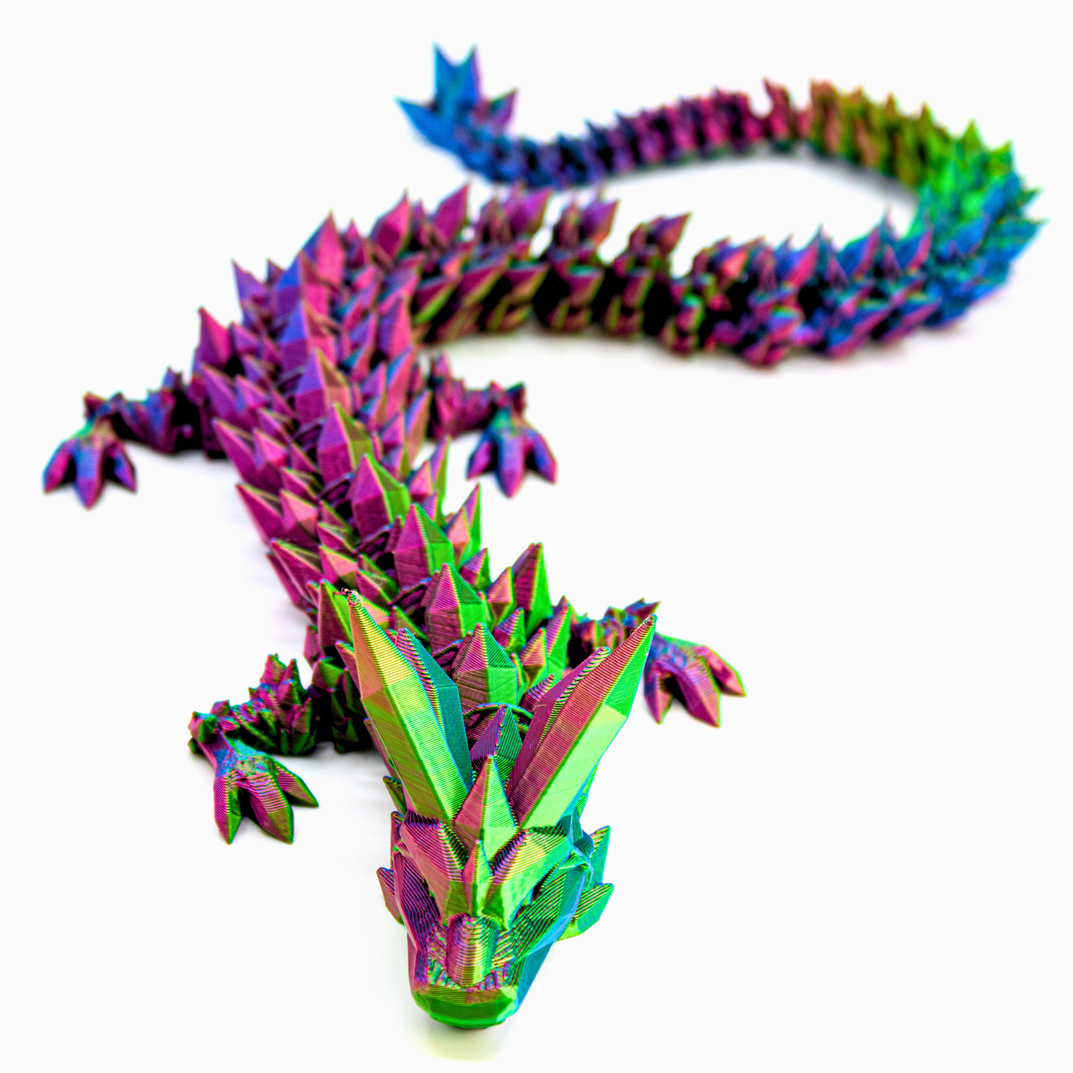 Dragon Fidgets - Wholesale Fidget Toy - Kids - 19IN Crystal Dragon Fidget Toy Decor, 3D Printed33