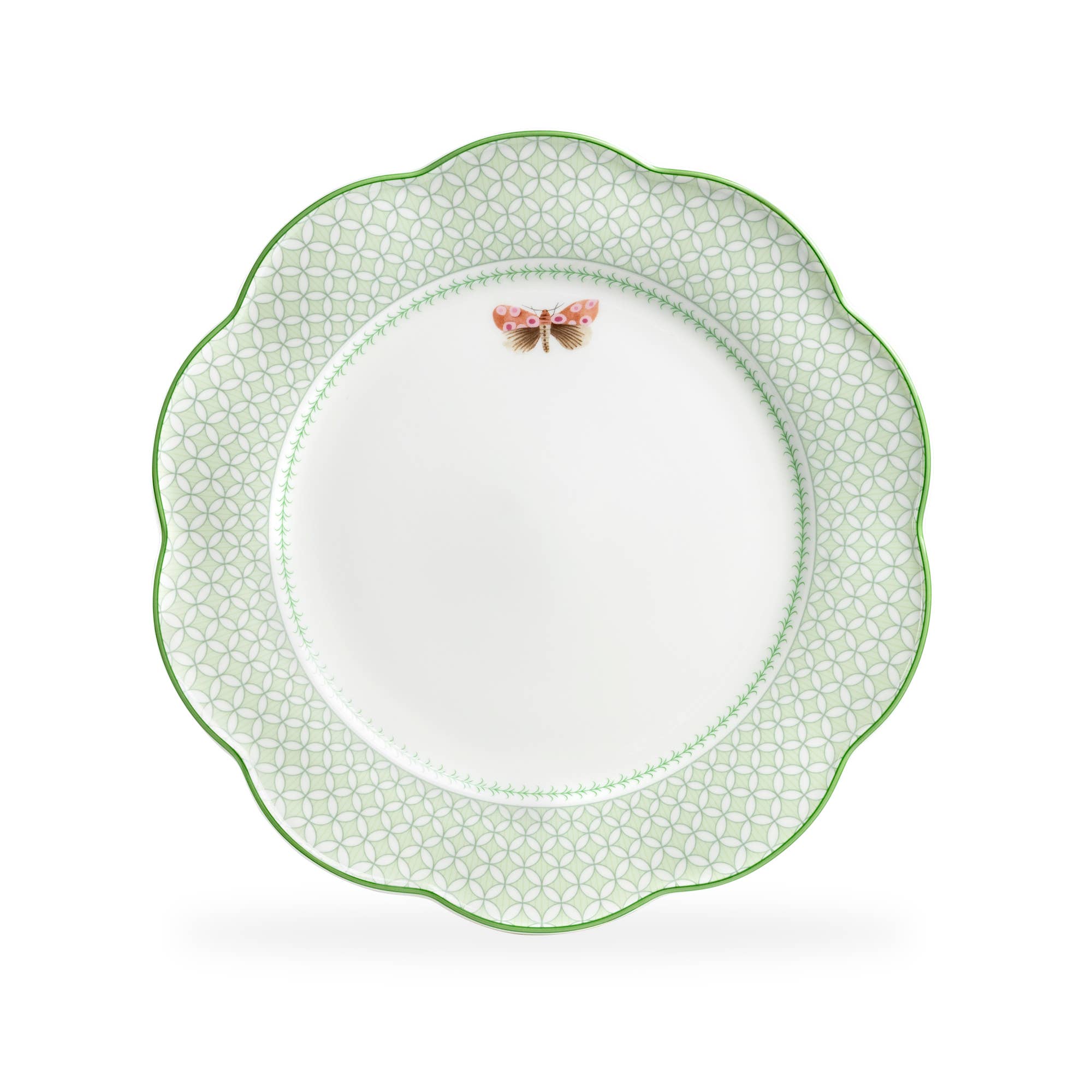 Grace Teaware - Vente Assiette - Assiette à dîner en porcelaine osseuse Moth & Lattice 10,3"5