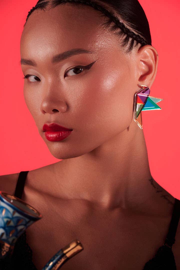 Funk Da Queen - Wholesale Hangende/ronde oorbellen - Origami vogel | Oorbellen1