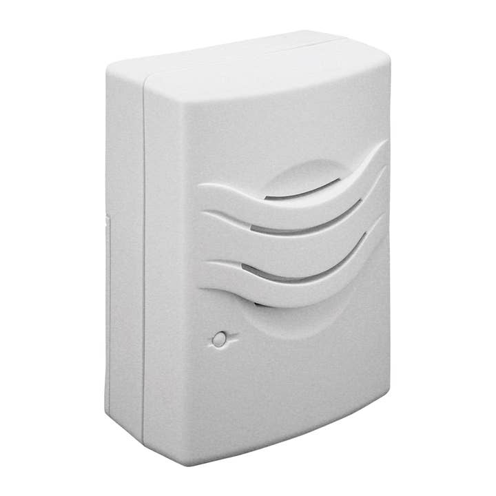 FLI Products - Vendita all'ingrosso Decorazione per porta - IQ America, campanello per porta wireless plug-in contemporaneo, solo ricevitore, 2 note melodiche di 30 metri di distanza, bianco