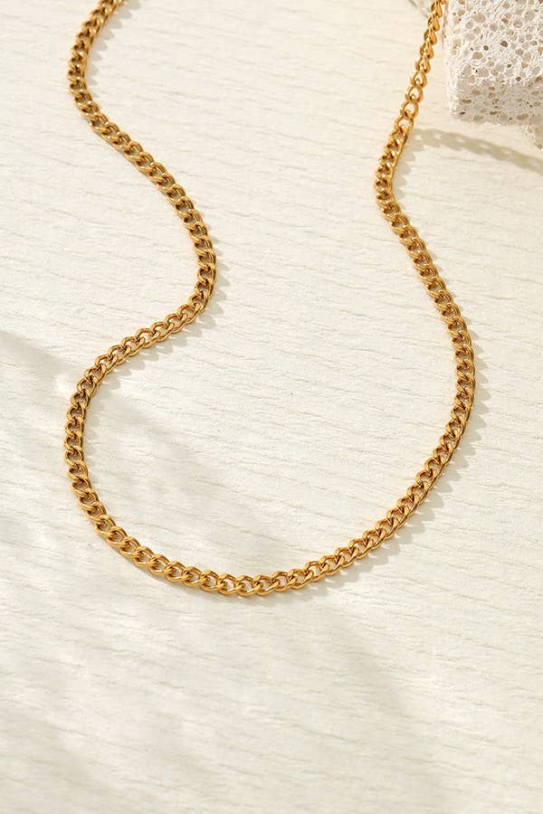 JOSSLYN by wall to wall - Wholesale Link & Chain Necklace - STAINLESS STEEL WATERPROOF TARNISH FREE NECKLACE | 40NK3183