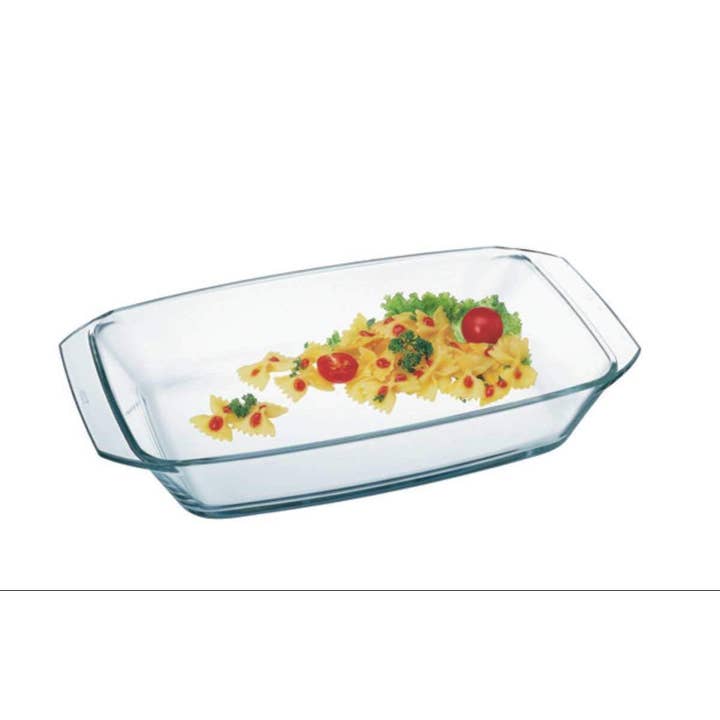 Kadra Kitchenware - Wholesale Baking Dish - Simax - Rectangular Glass Roaster, 13.8 X 7.7 In/2.5 Qt