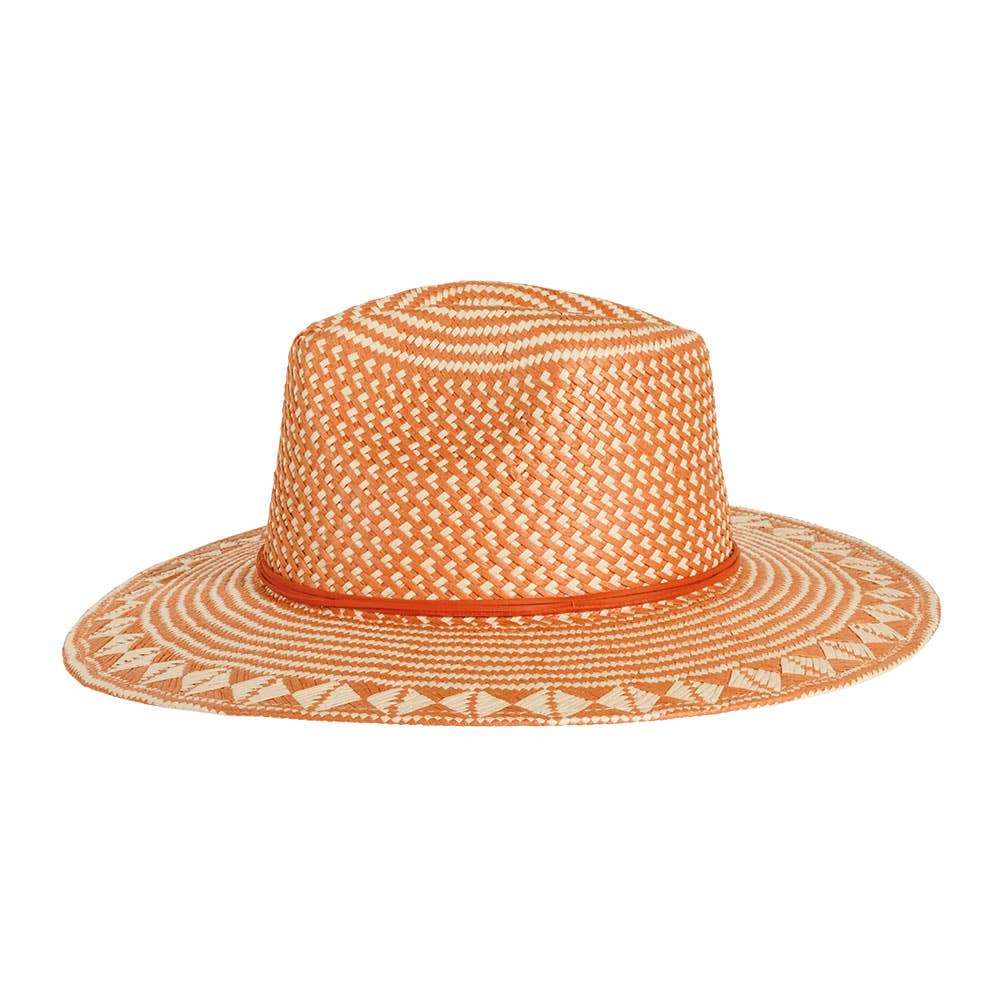 American Hat Makers - Vente Chapeau de paille – femme - Chapeau de soleil en paille style safari bicolore - modèle Eppie19