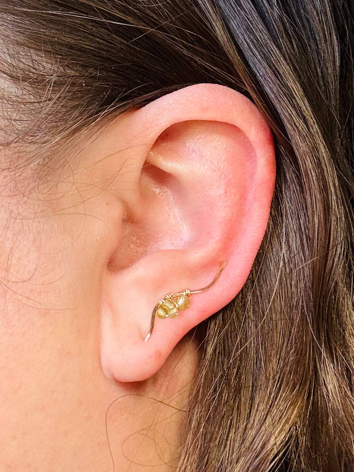 Rachel Renee Jewelry - Wholesale Dangle Earrings - FLORA Mini Tendril Threaders and Ear Climbers 4