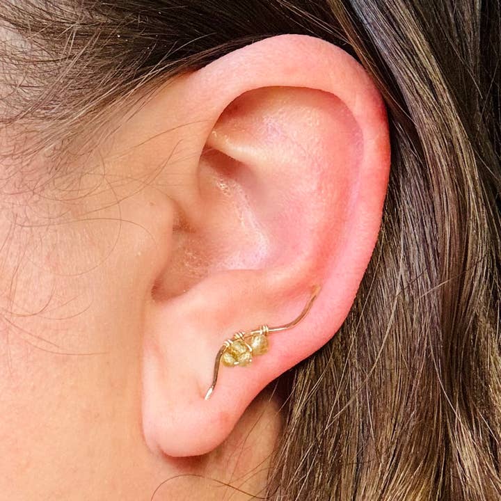 Rachel Renee Jewelry - Wholesale Dangle Earrings - FLORA Mini Tendril Threaders and Ear Climbers 4